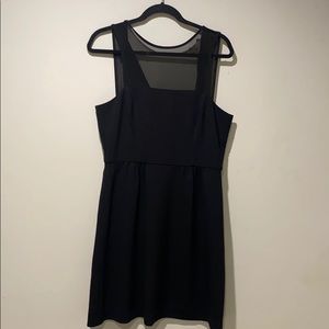 Banana Republic Black Dress with Mesh Top
